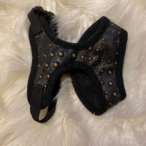 Black and gold dog harness Size small